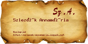 Szlezák Annamária névjegykártya